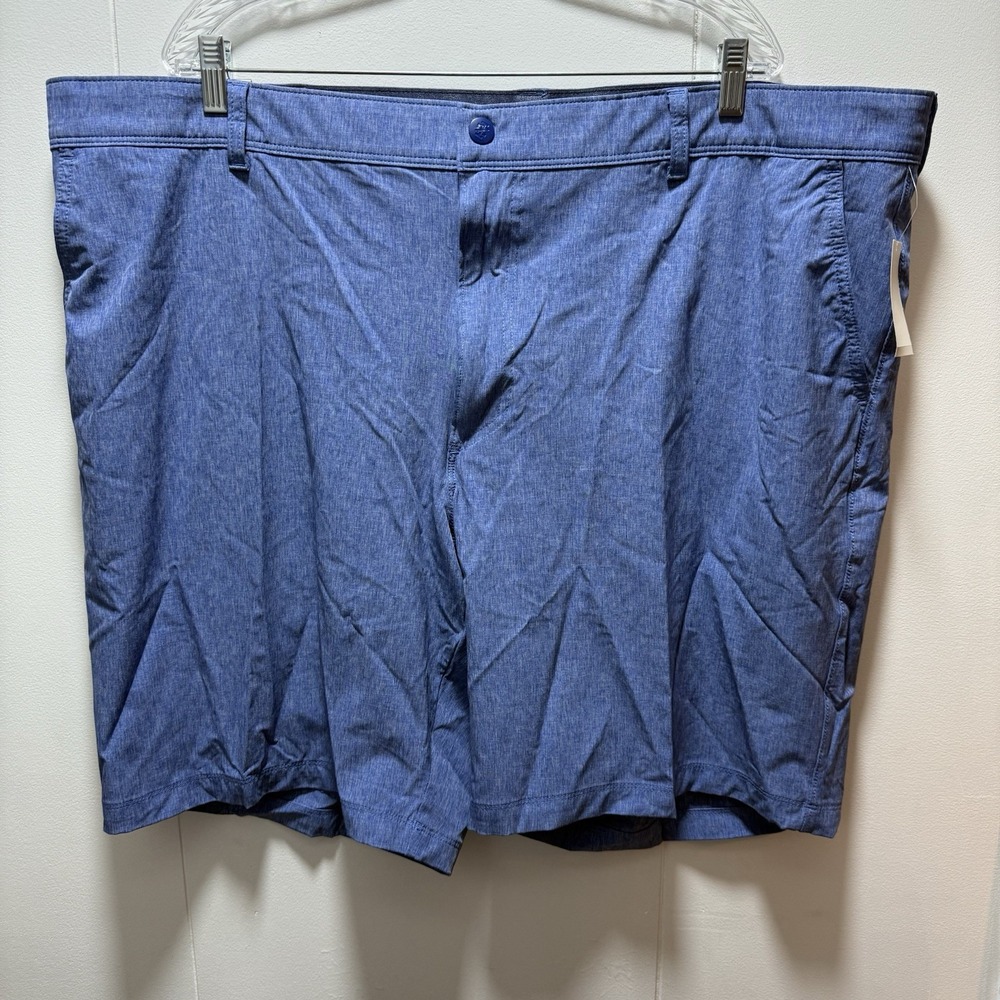 Izod Men's Saltwater Stretch Performance Shorts Size 46x10.5 Blue NEW WITH TAGS